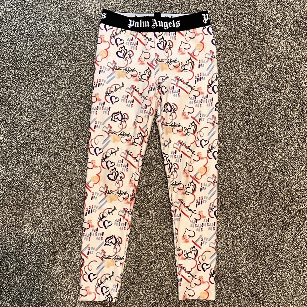 Palm Angels Kids Graphic Print Leggings - Multicolor